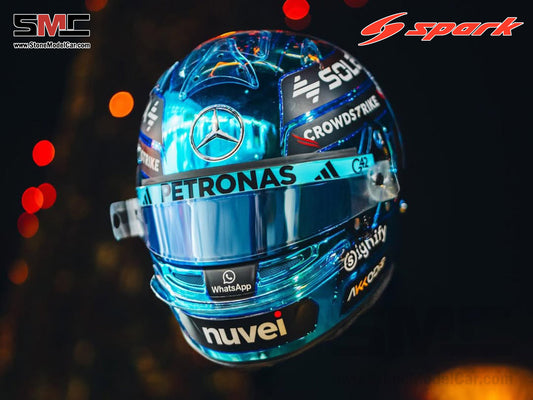 [Pre-Order] Mercedes F1 W16 #63 George Russell Singapore GP 2025 Spark 1:5 Miniature Helmet