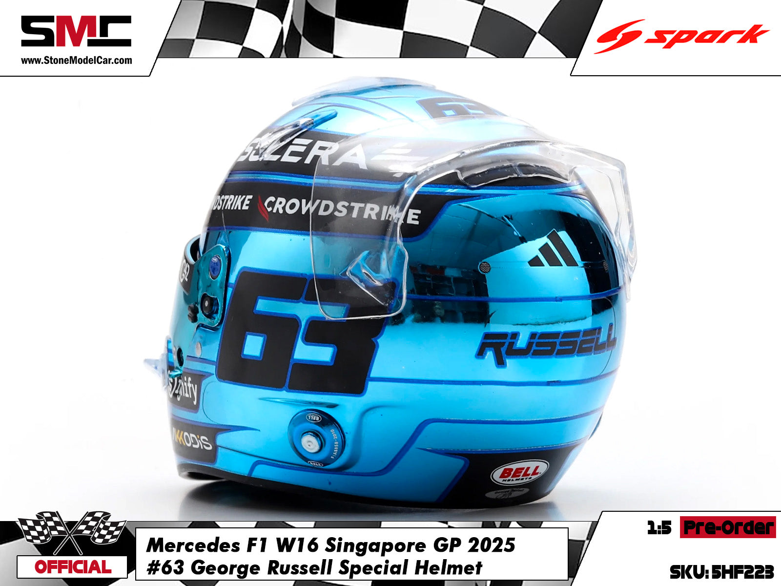 Pre-Order] Mercedes F1 W16 #63 George Russell Singapore GP 2025