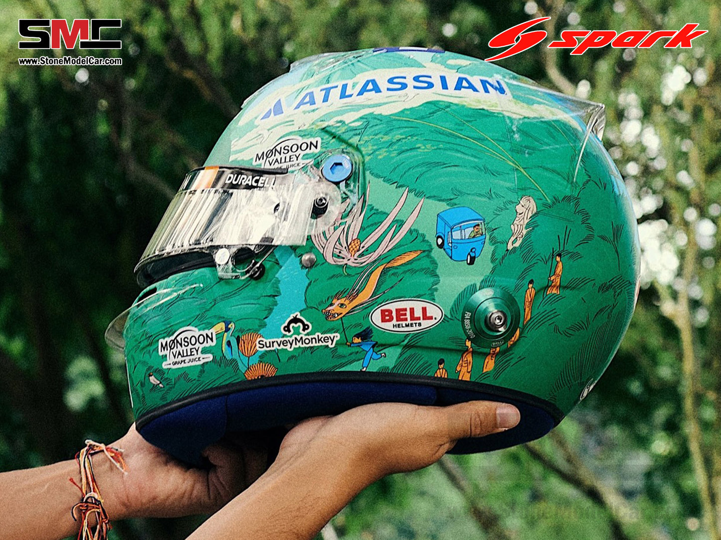 [Pre-Order] Williams F1 FW47 #23 Alexander Albon Singapore GP 2025 Spark 1:5 Miniature Helmet