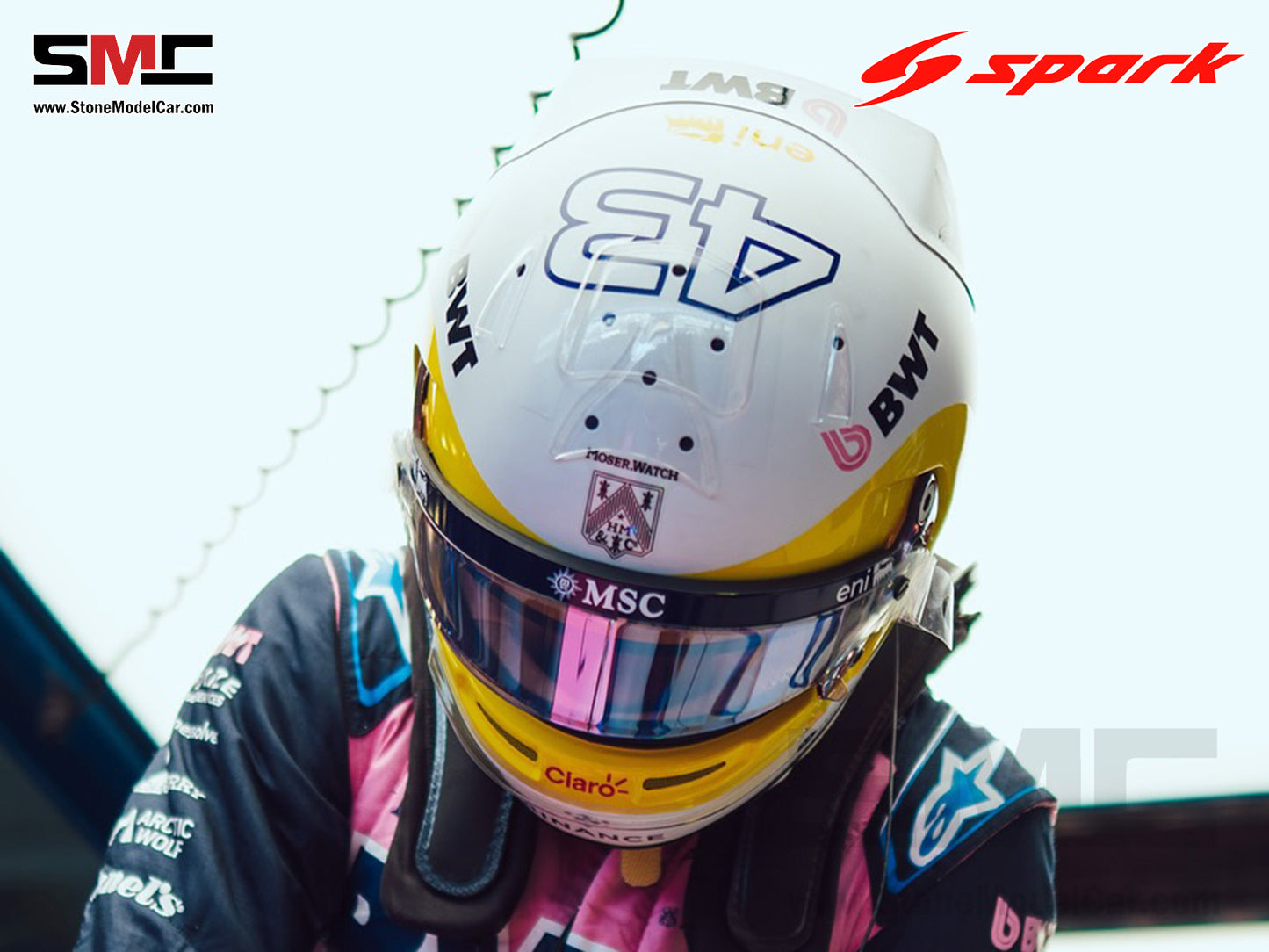 [Pre-Order] Alpine Renault F1 A525 #43 Franco Colapinto US GP 2025 Spark 1:5 Miniature Helmet