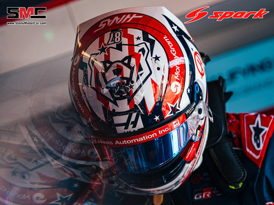 [Pre-Order] Haas F1 Team VF-25 #87 Oliver Bearman US Austin GP 2025 Spark 1:5 Miniature Helmet