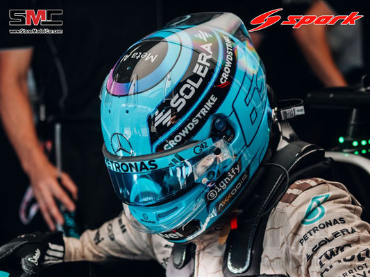[Pre-Order] Mercedes F1 W16 #63 George Russell US Austin GP 2025 Spark 1:5 Miniature Helmet