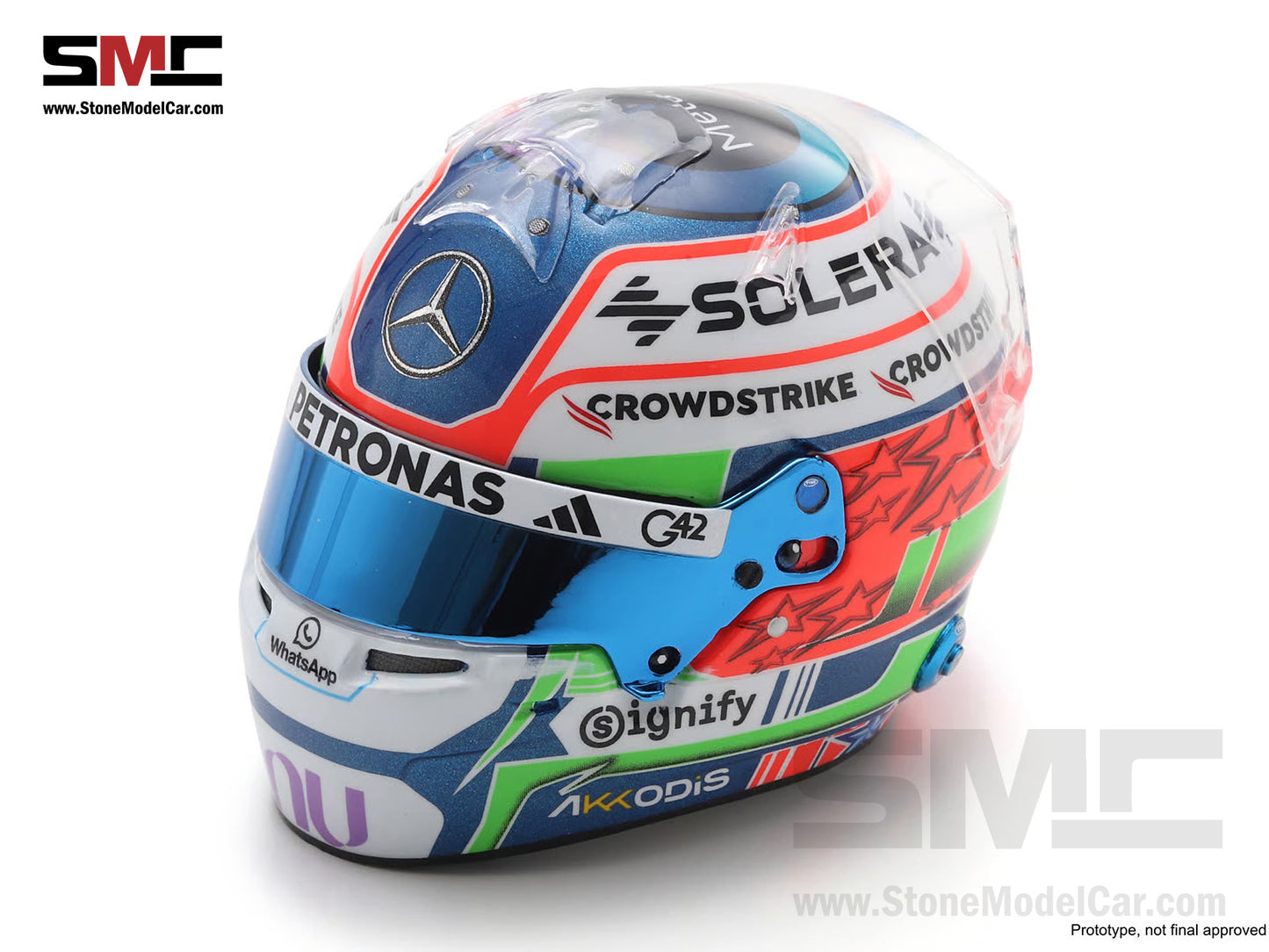 [Pre-Order] Mercedes F1 W17 #12 Kimi Antonelli Season 2026 Spark 1:5 Miniature Helmet