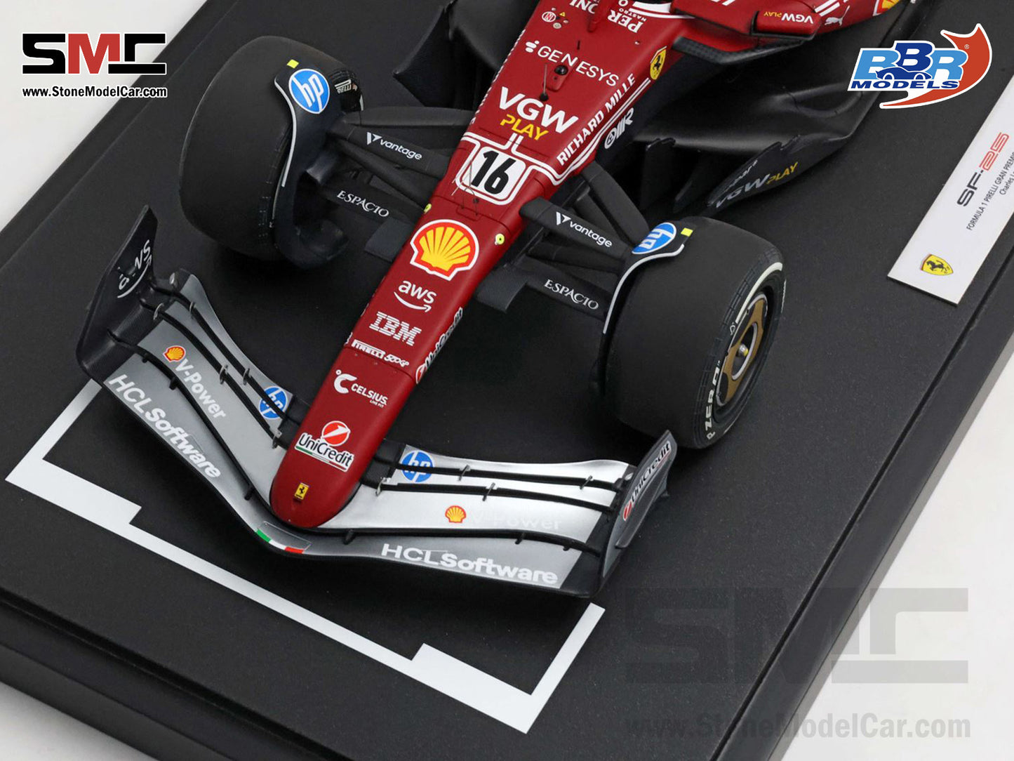 [Pre-Order] Ferrari F1 SF-25 #16 Charles Leclerc Italy Monza GP 2025 312T Special Livery BBR 1:12 BBR1227D16