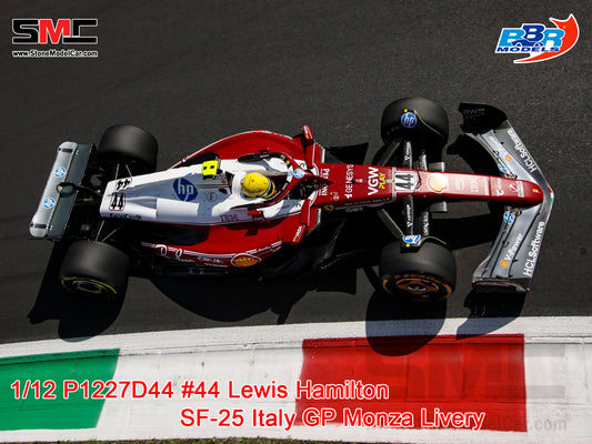 [Pre-Order] Ferrari F1 SF-25 #44 Lewis Hamilton Italy Monza GP 2025 312T Special Livery BBR 1:12 BBR1227D44