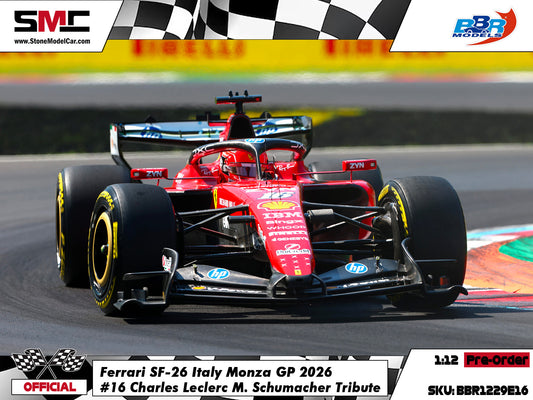 [Pre-Order] Ferrari HP F1 SF-26 #16 Charles Leclerc Italy Monza GP 2026 BBR 1:12 BBR1229E16