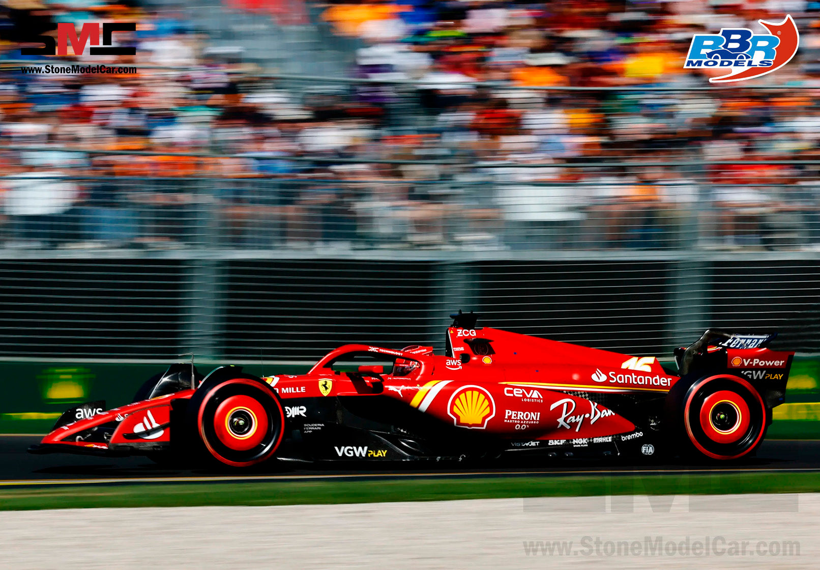 Bbr Ferrari Sf-24 #16 Charles Leclerc Vainqueur Monaco Gp 2024 1/18 Bbr241816C Bbr Ferrari Sf-24 #16 Charles Leclerc Vainqueur Monaco Gp 2024 1/18 Bbr241816C