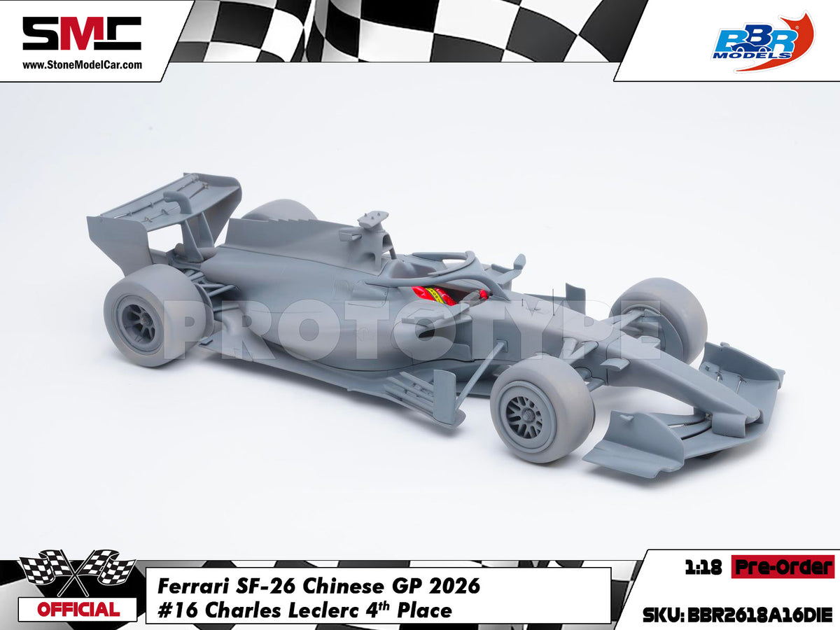 [Pre-Order] Ferrari HP F1 SF-26 #16 Charles Leclerc Chinese GP 2026 BBR 1:18 with Leather Base