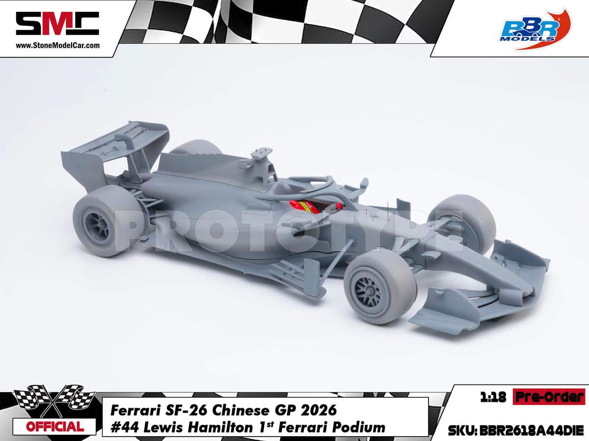 [Pre-Order] Ferrari HP F1 SF-26 #44 Lewis Hamilton Chinese GP 2026 BBR 1:18 with Leather Base