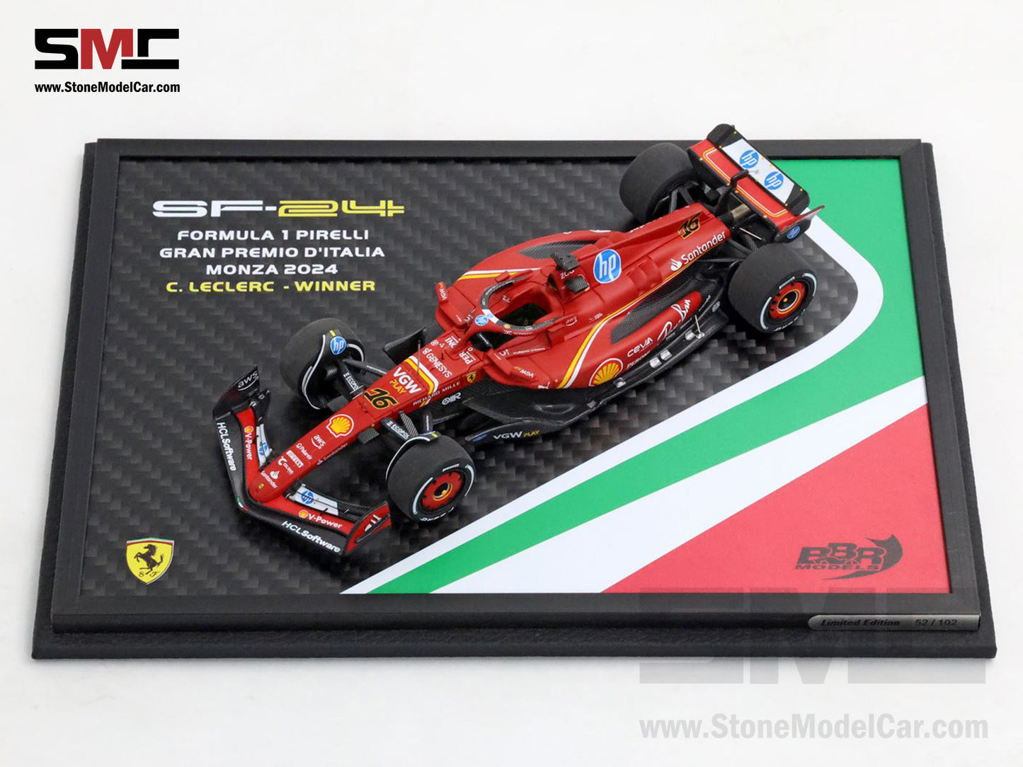 Ferrari F1 SF-24 #16 Charles Leclerc Winner Italy GP 2024 BBR 1:43 BBRC307AST M3 Special Pack