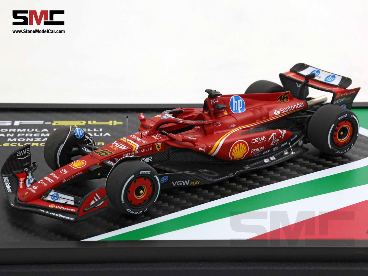 Ferrari F1 SF-24 #16 Charles Leclerc Winner Italy GP 2024 BBR 1:43 BBRC307AST M3 Special Pack