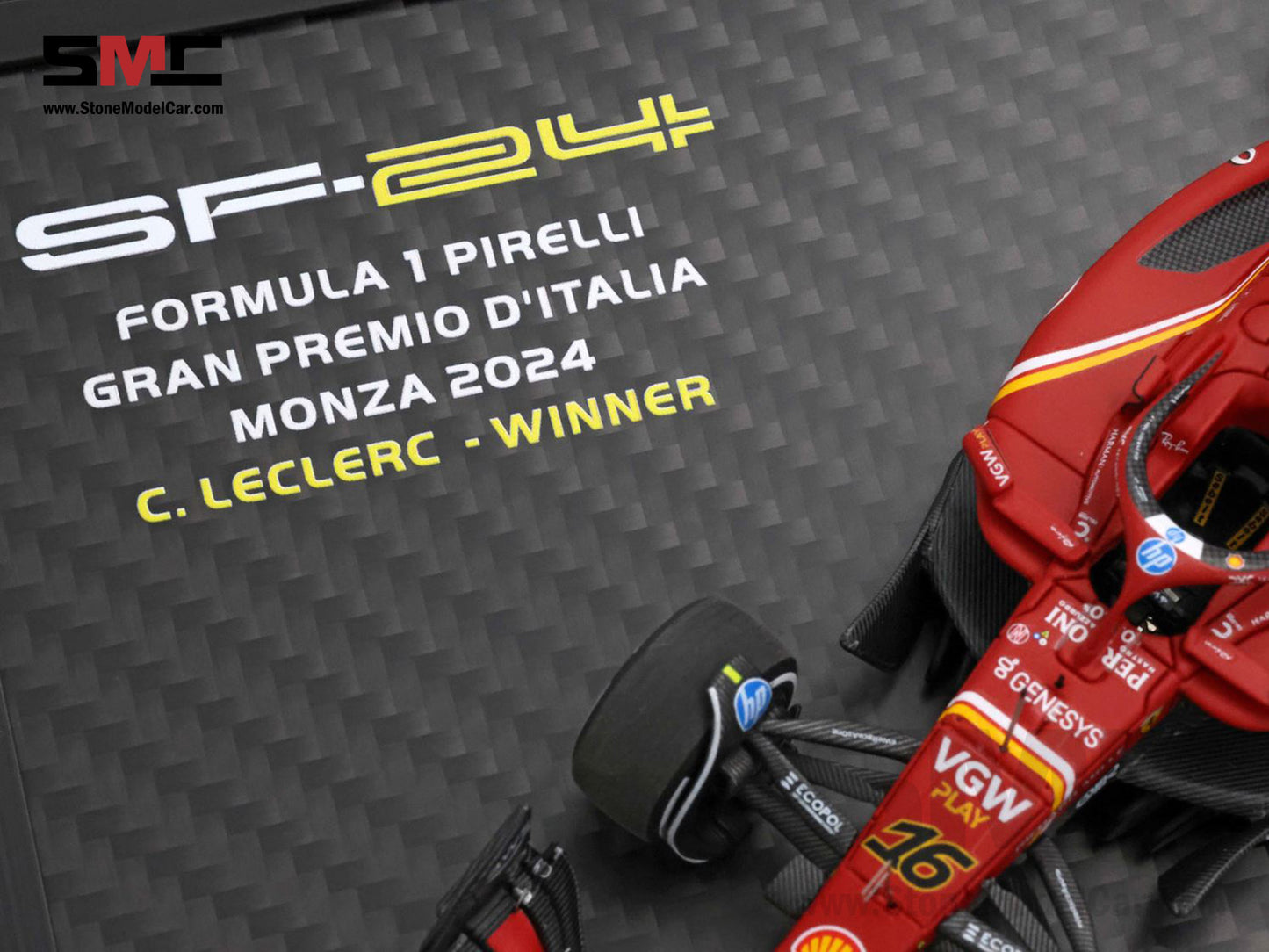 Ferrari F1 SF-24 #16 Charles Leclerc Winner Italy GP 2024 BBR 1:43 BBRC307AST M3 Special Pack