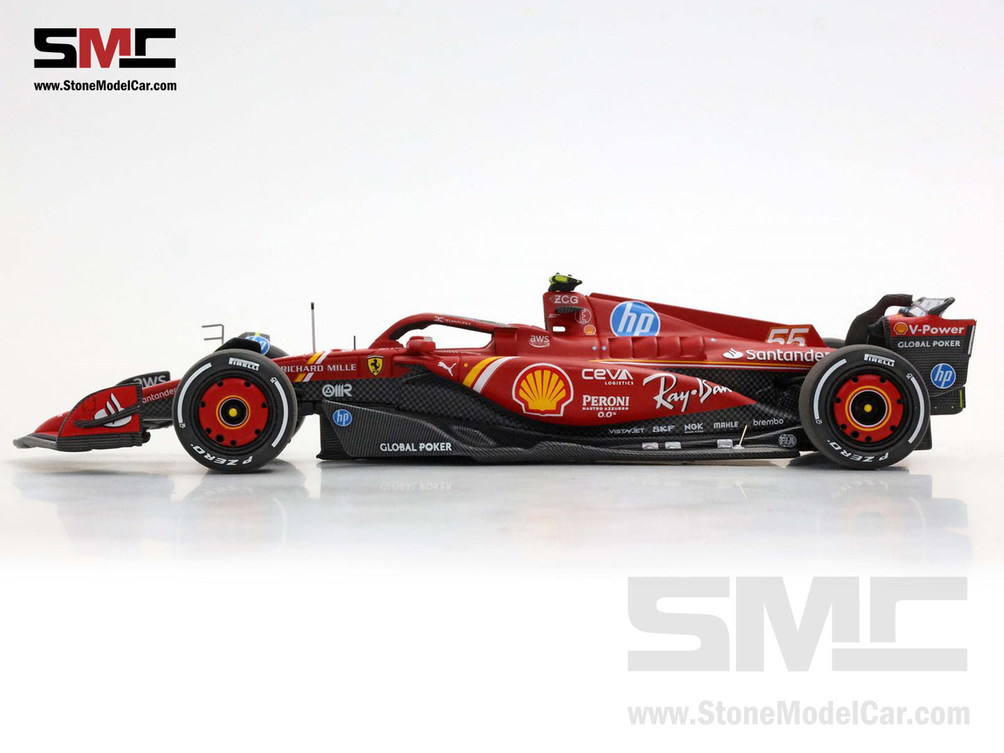 [Pre-Order] Ferrari F1 SF-24 #55 Carlos Sainz US GP 2nd Austin 2024 BBR 1:43 BBRC312B