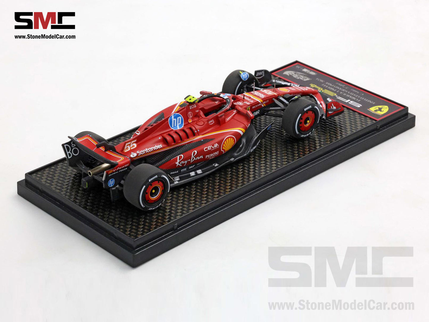 [Pre-Order] Ferrari F1 SF-24 #55 Carlos Sainz US GP 2nd Austin 2024 BBR 1:43 BBRC312B