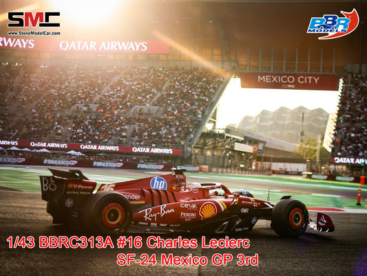 [Pre-Order] Ferrari F1 SF-24 #16 Charles Leclerc Mexico GP 3rd Place 2024 BBR 1:43 BBRC313A