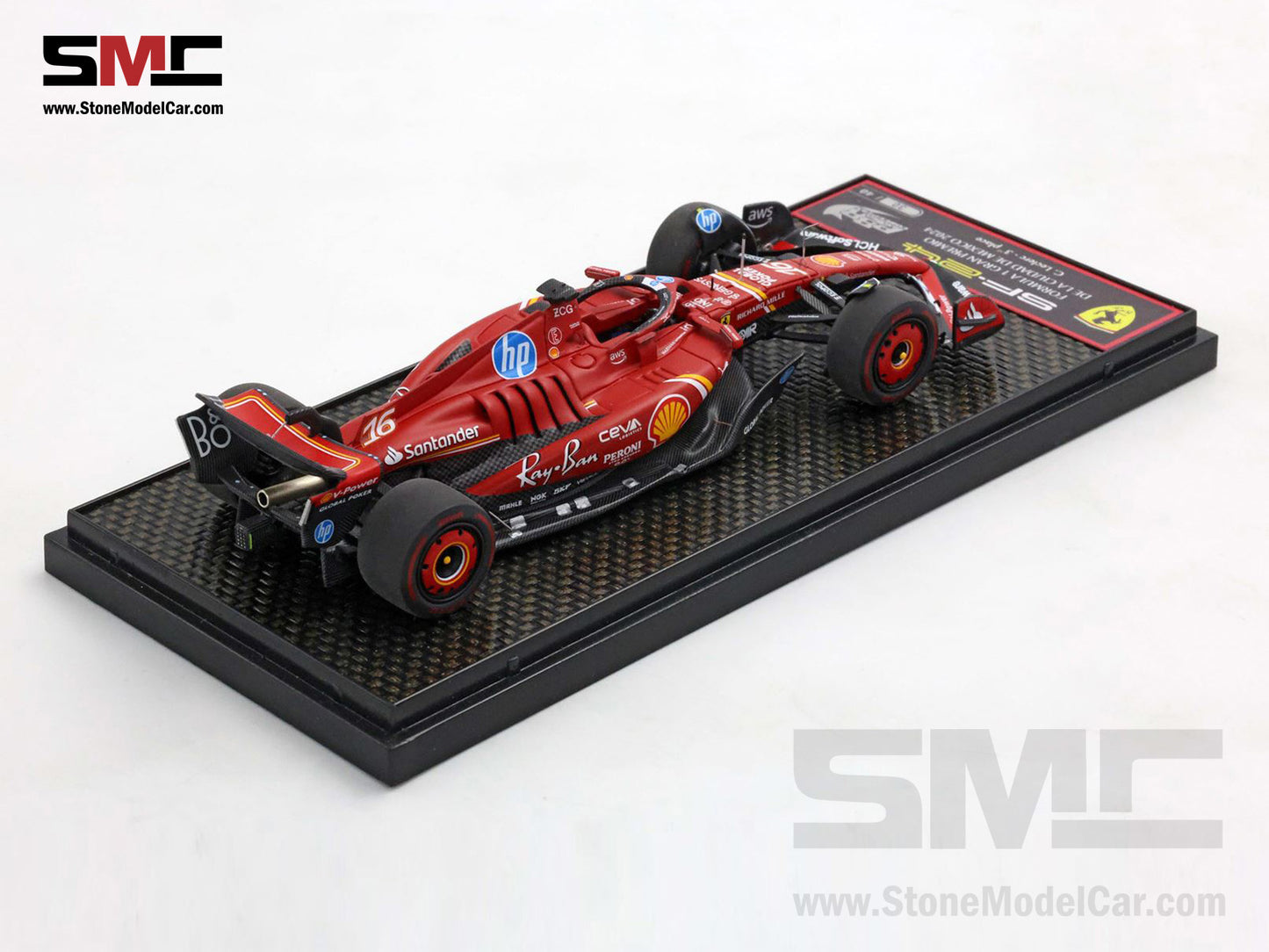 Ferrari F1 SF-24 #16 Charles Leclerc Mexico GP 3rd Place 2024 BBR 1:43 BBRC313A