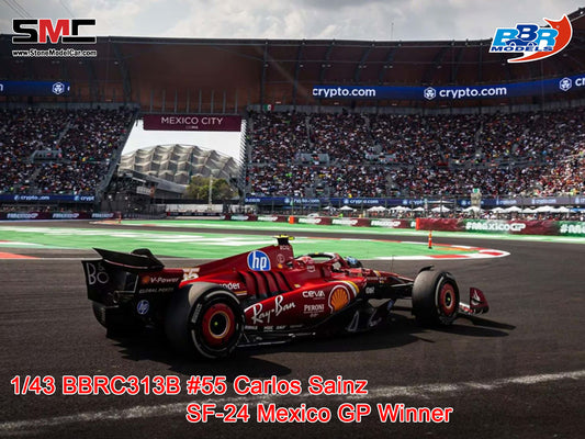 [Pre-Order] Ferrari F1 SF-24 #55 Carlos Sainz Mexico GP Winner 2024 BBR 1:43 BBRC313B