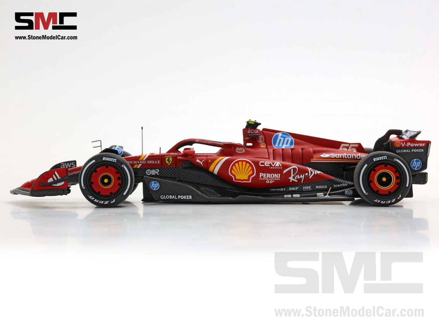 [Pre-Order] Ferrari F1 SF-24 #55 Carlos Sainz Mexico GP Winner 2024 BBR 1:43 BBRC313B
