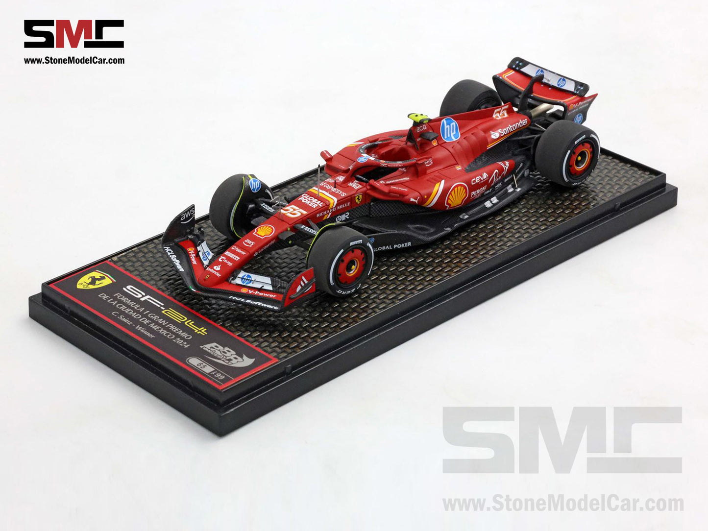 [Pre-Order] Ferrari F1 SF-24 #55 Carlos Sainz Mexico GP Winner 2024 BBR 1:43 BBRC313B