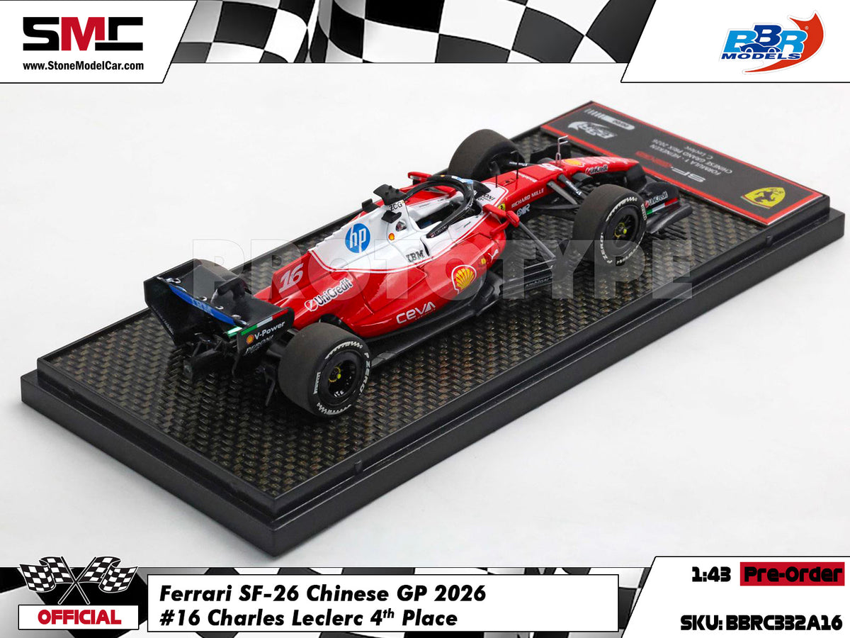 [Pre-Order] Ferrari HP F1 SF-26 #16 Charles Leclerc Chinese GP 2026 BBR 1:43 BBRC332A16
