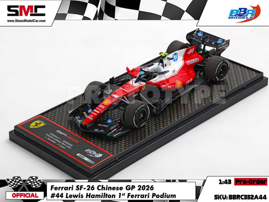 [Pre-Order] Ferrari HP F1 SF-26 #44 Lewis Hamilton Chinese GP 2026 BBR 1:43 BBRC332A44