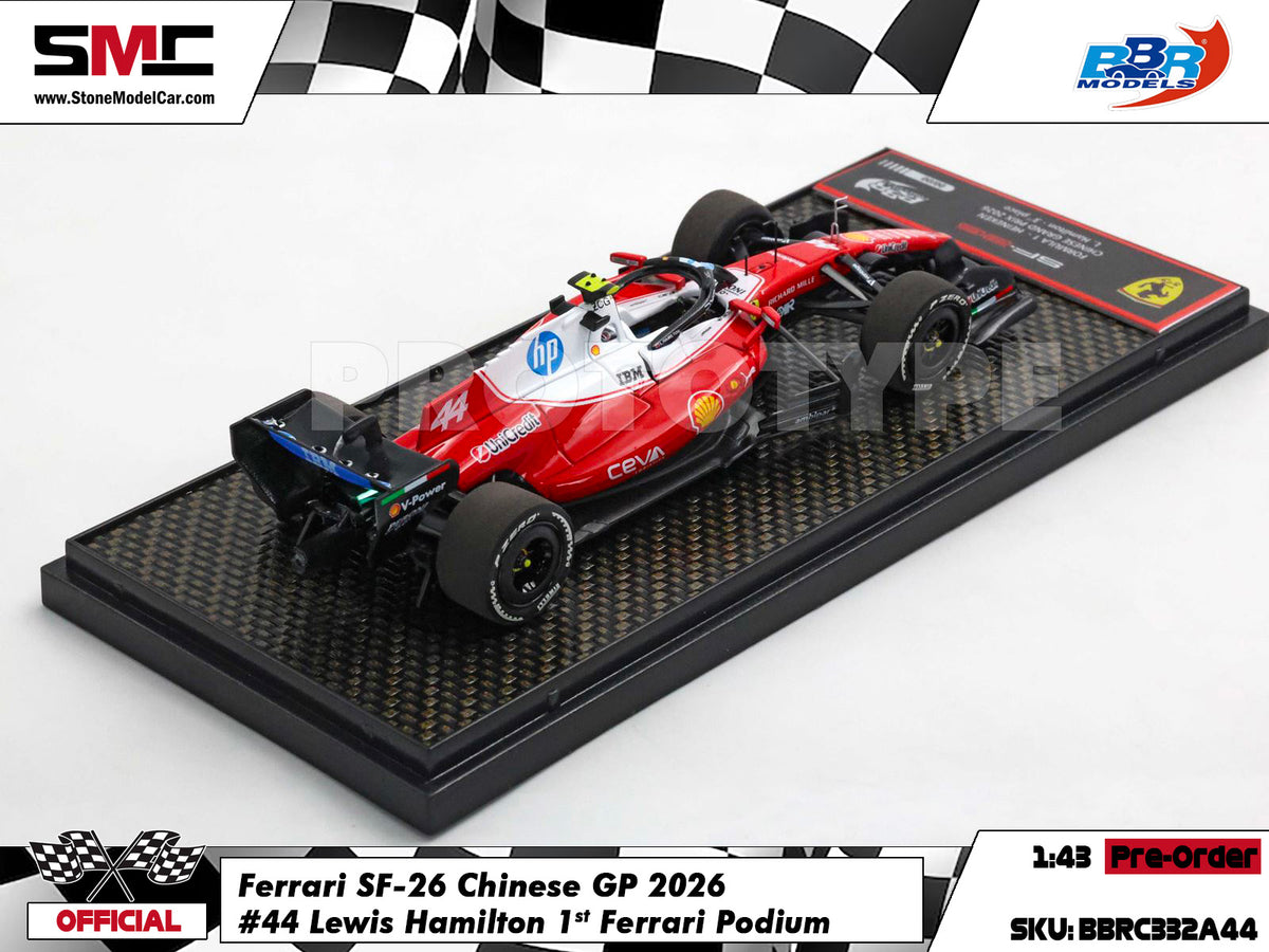 [Pre-Order] Ferrari HP F1 SF-26 #44 Lewis Hamilton Chinese GP 2026 BBR 1:43 BBRC332A44