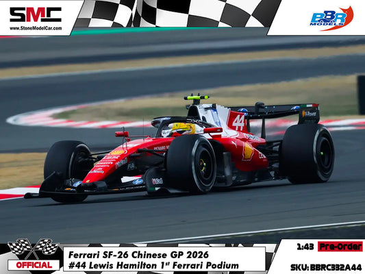 [Pre-Order] Ferrari HP F1 SF-26 #44 Lewis Hamilton Chinese GP 2026 BBR 1:43 BBRC332A44