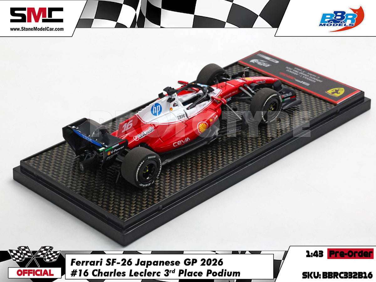 [Pre-Order] Ferrari HP F1 SF-26 #16 Charles Leclerc Japanese GP 2026 BBR 1:43 BBRC332B16