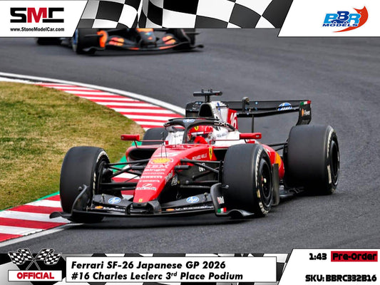 [Pre-Order] Ferrari HP F1 SF-26 #16 Charles Leclerc Japanese GP 2026 BBR 1:43 BBRC332B16
