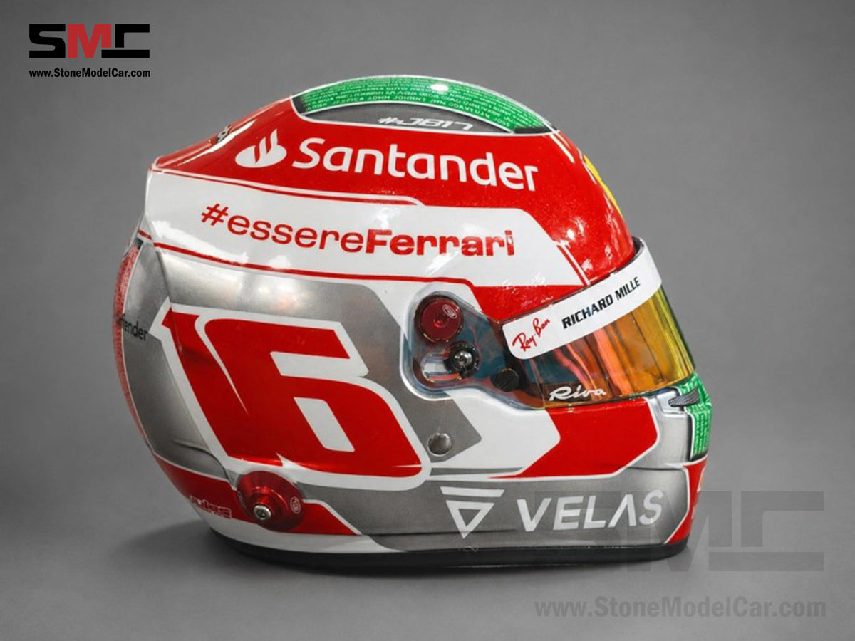 Ferrari F1 F1-75 #16 Charles Leclerc Abu Dhabi GP 2022 BELL 1:2 Miniature Helmet LE 256 pcs