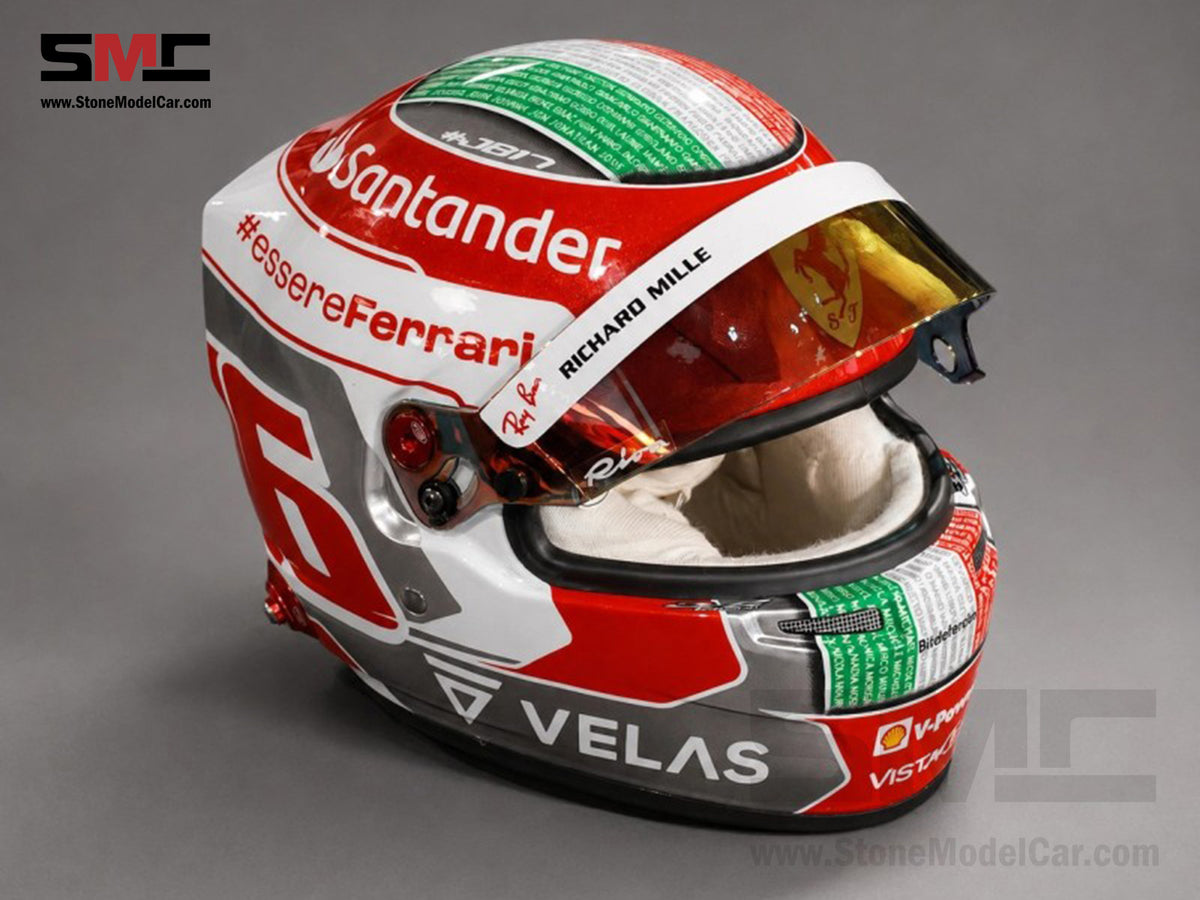 Ferrari F1 F1-75 #16 Charles Leclerc Abu Dhabi GP 2022 BELL 1:2 Miniature Helmet LE 256 pcs
