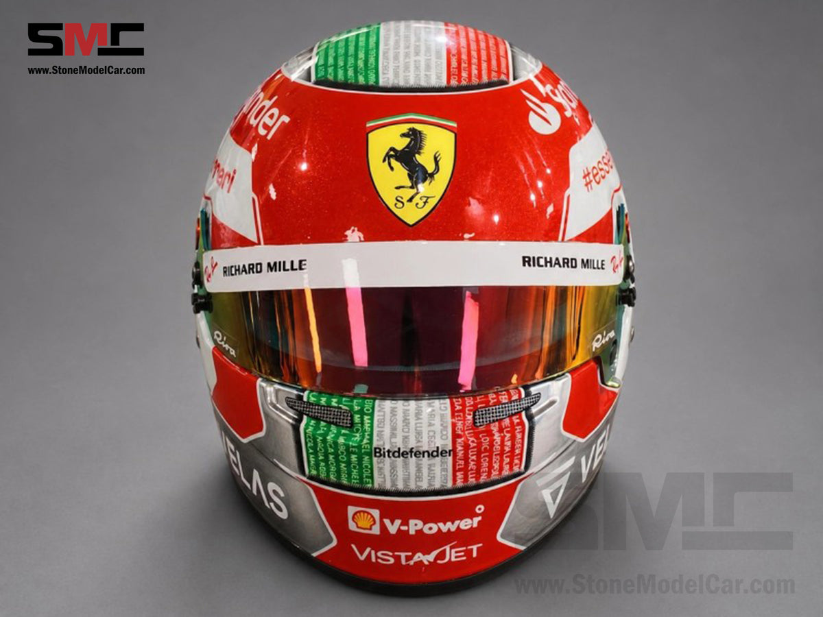 Ferrari F1 F1-75 #16 Charles Leclerc Abu Dhabi GP 2022 BELL 1:2 Miniature Helmet LE 256 pcs