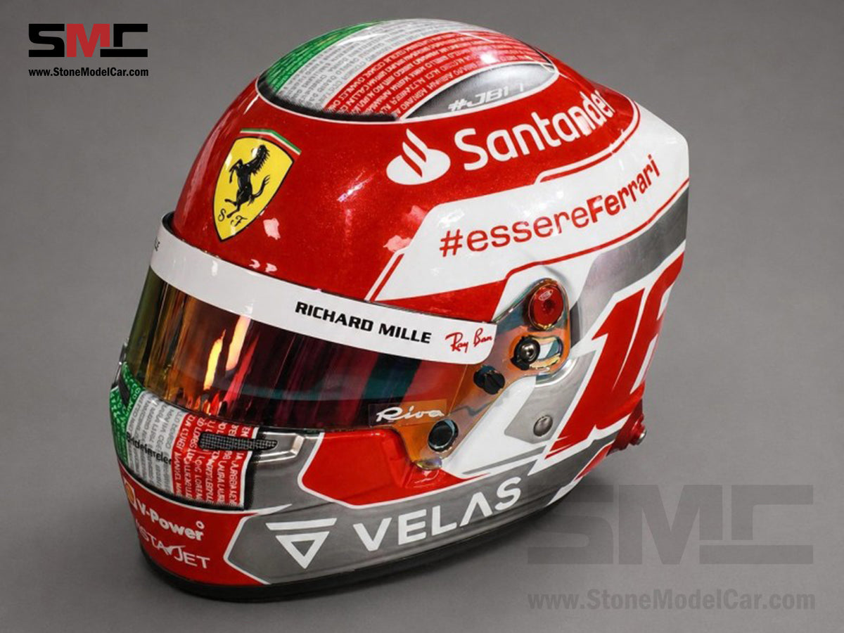Ferrari F1 F1-75 #16 Charles Leclerc Abu Dhabi GP 2022 BELL 1:2 Miniature Helmet LE 256 pcs