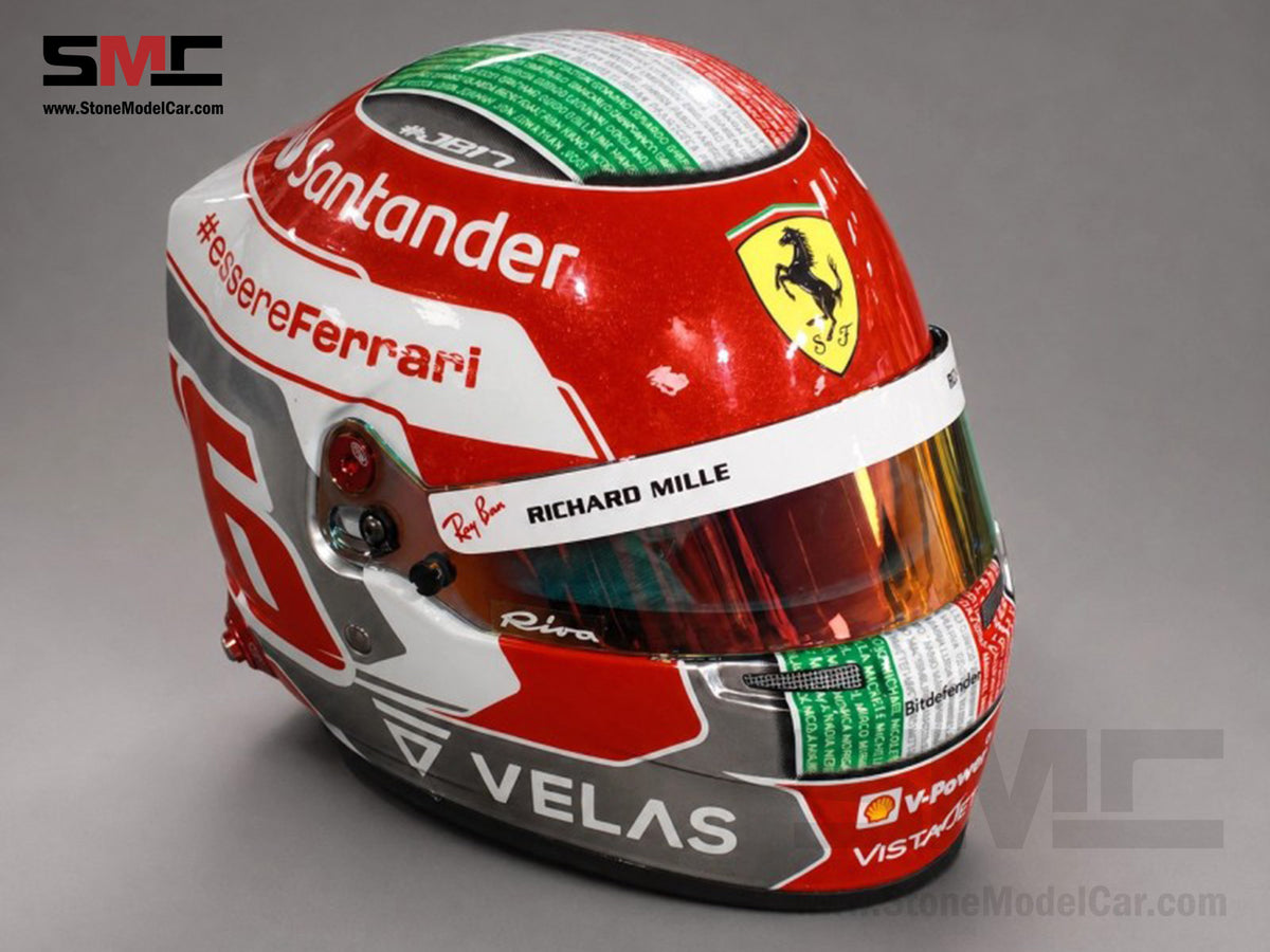 Ferrari F1 F1-75 #16 Charles Leclerc Abu Dhabi GP 2022 BELL 1:2 Miniature Helmet LE 256 pcs