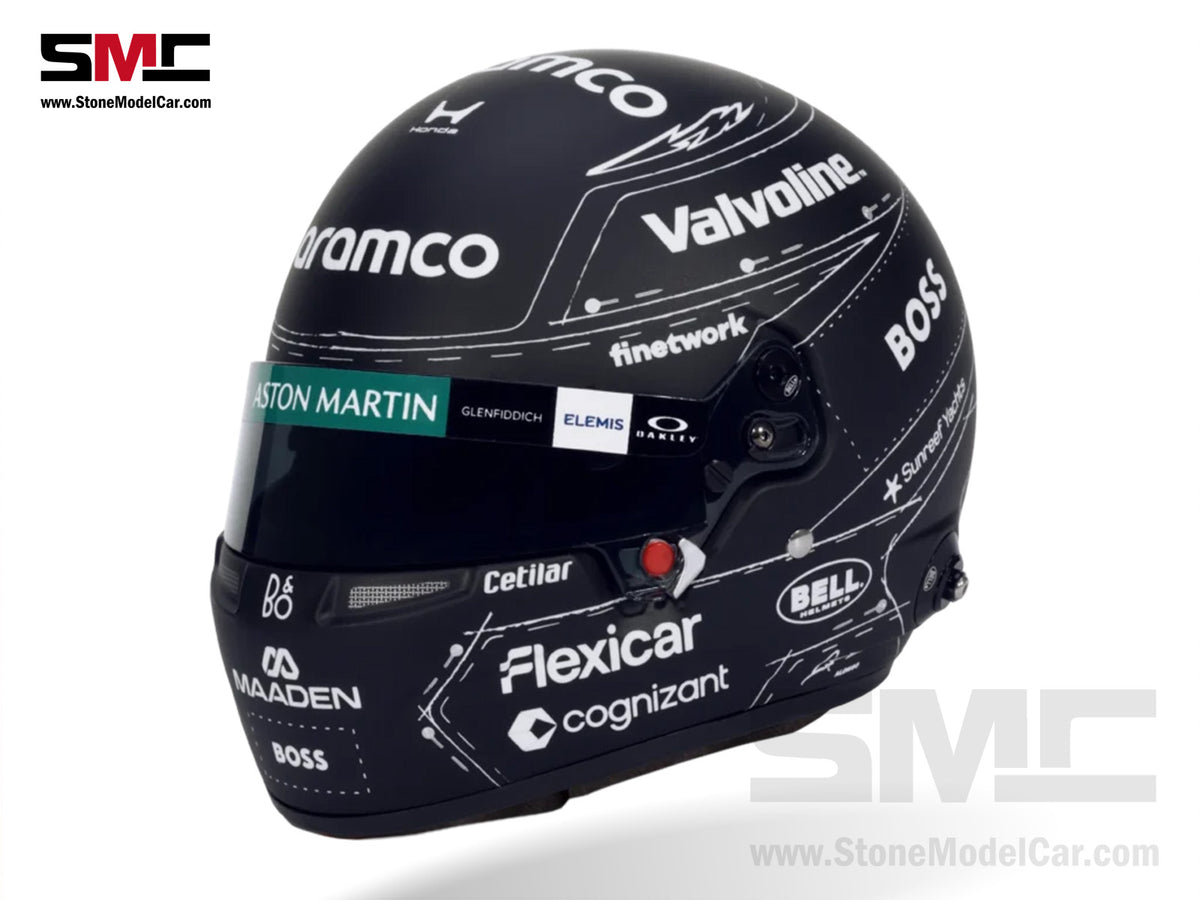 Aston Martin F1 AMR26 #14 Fernando Alonso Spanish Madrid GP 2026 BELL 1:2 Miniature Helmet