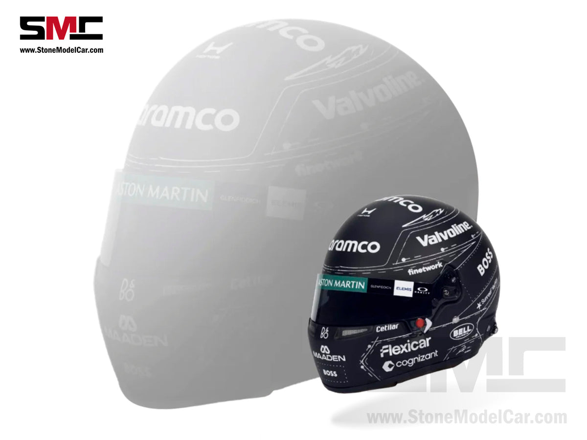 Aston Martin F1 AMR26 #14 Fernando Alonso Spanish Madrid GP 2026 BELL 1:2 Miniature Helmet