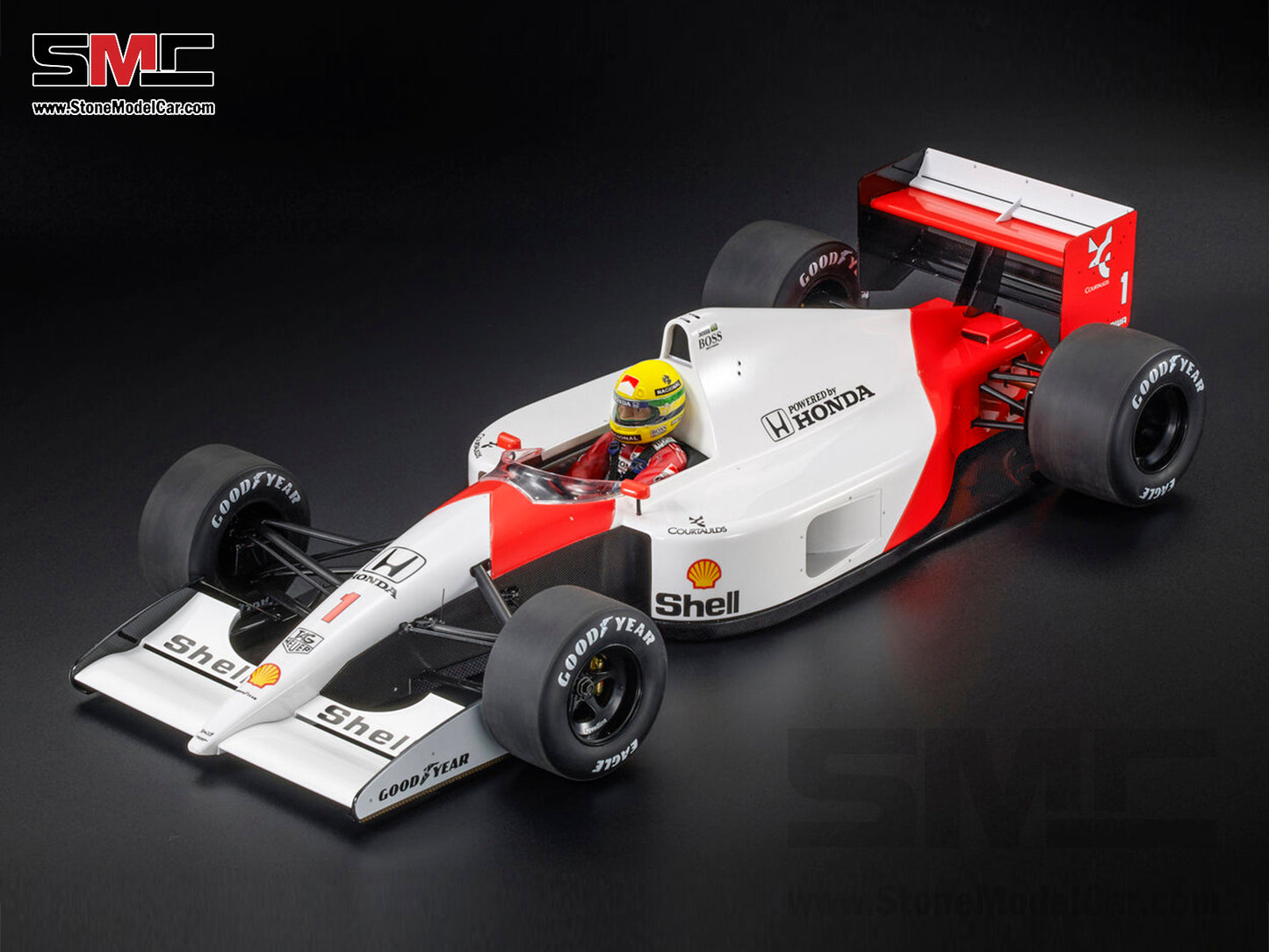 Mclaren F1 MP4/6 #1 Ayrton Senna Monaco 1991 World Champion with Driver 1:12 GP REPLICAS with Decal