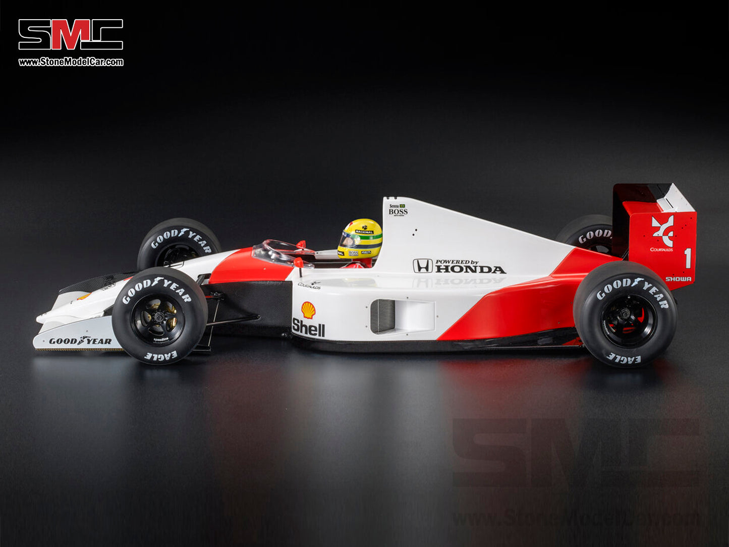 Mclaren F1 MP4/6 #1 Ayrton Senna Monaco 1991 World Champion with Driver 1:12 GP REPLICAS with Decal