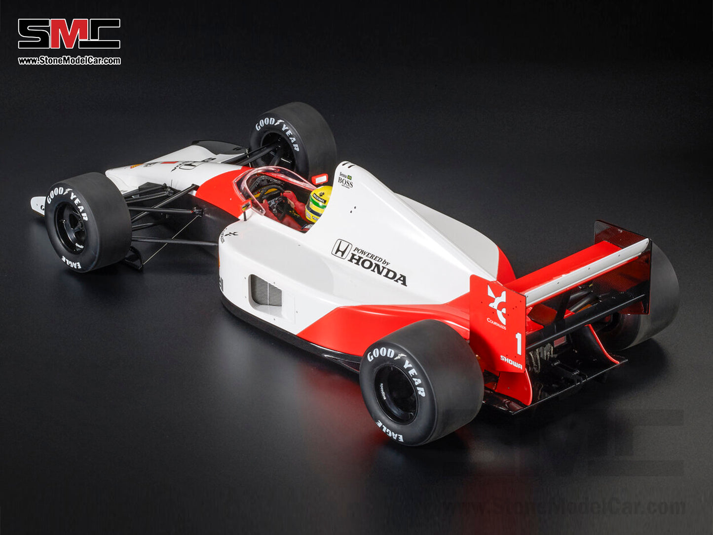 Mclaren F1 MP4/6 #1 Ayrton Senna Monaco 1991 World Champion with Driver 1:12 GP REPLICAS Plus Decal