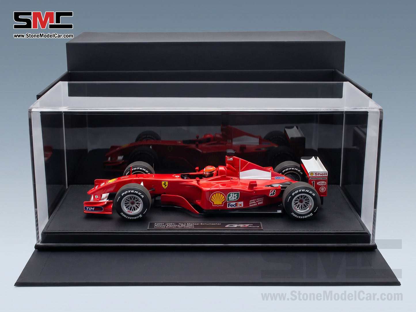 [Pre-Order] Ferrari F1 F2001 #1 Michael Schumacher Monaco GP Winner 2001 World Champion 1:18 GP REPLICAS with Driver and Decal