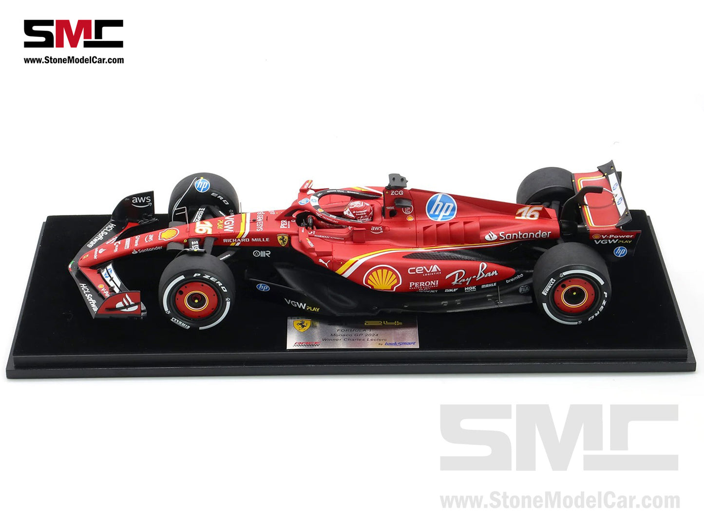 [Pre-Order] Ferrari F1 SF-24 #16 Charles Leclerc Winner Monaco GP 2024 Looksmart 1:18 LS18F1063