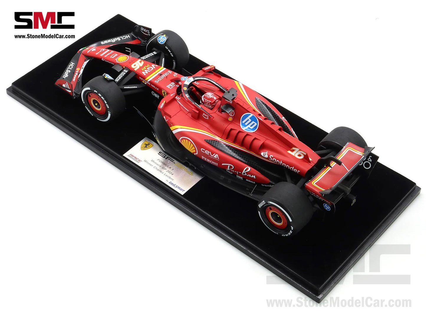 [Pre-Order] Ferrari F1 SF-24 #16 Charles Leclerc Winner Monaco GP 2024 Looksmart 1:18 LS18F1063