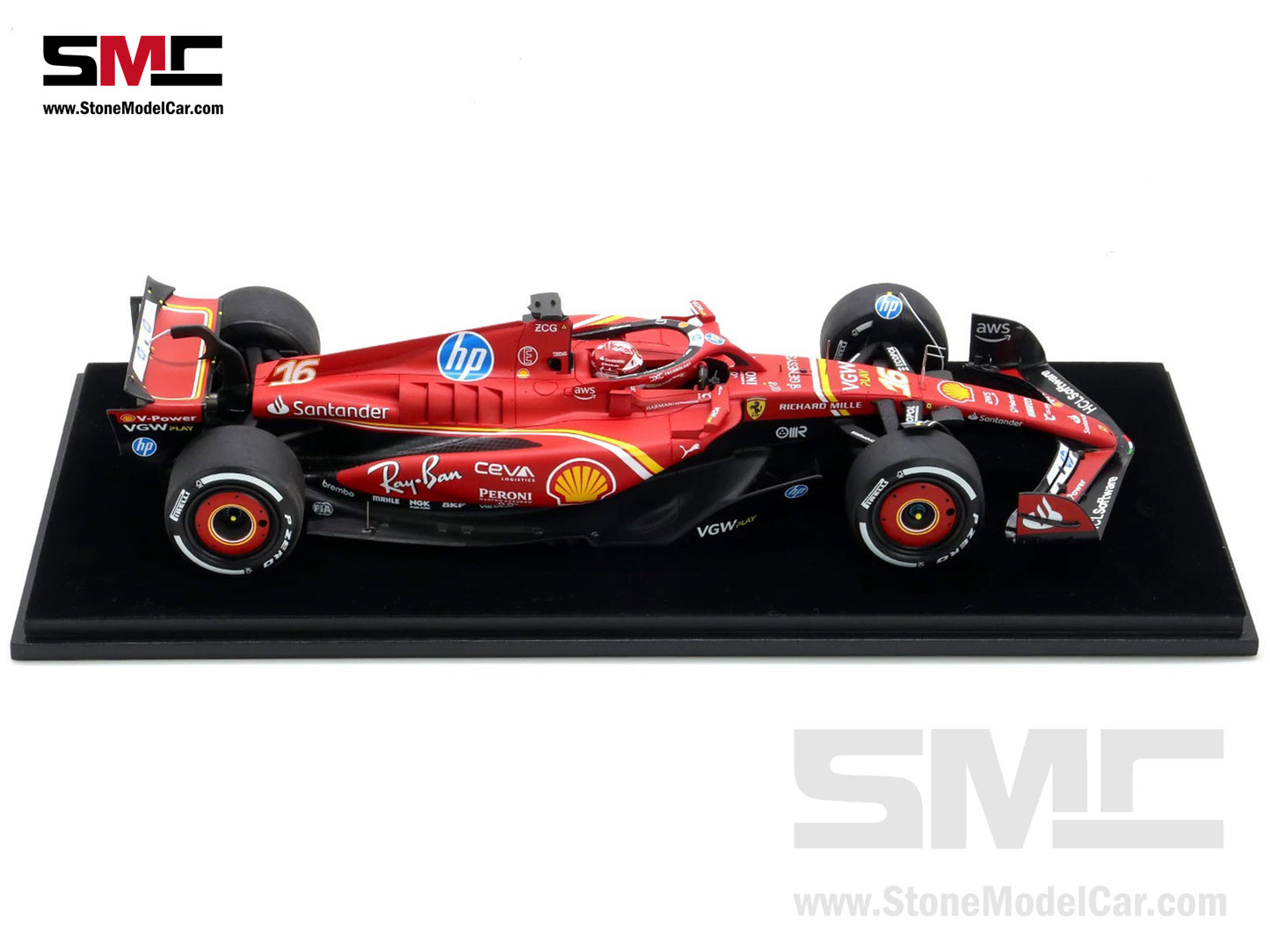 [Pre-Order] Ferrari F1 SF-24 #16 Charles Leclerc Winner Monaco GP 2024 Looksmart 1:18 LS18F1063