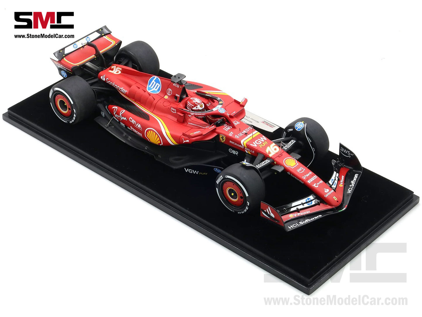 [Pre-Order] Ferrari F1 SF-24 #16 Charles Leclerc Winner Monaco GP 2024 Looksmart 1:18 LS18F1063