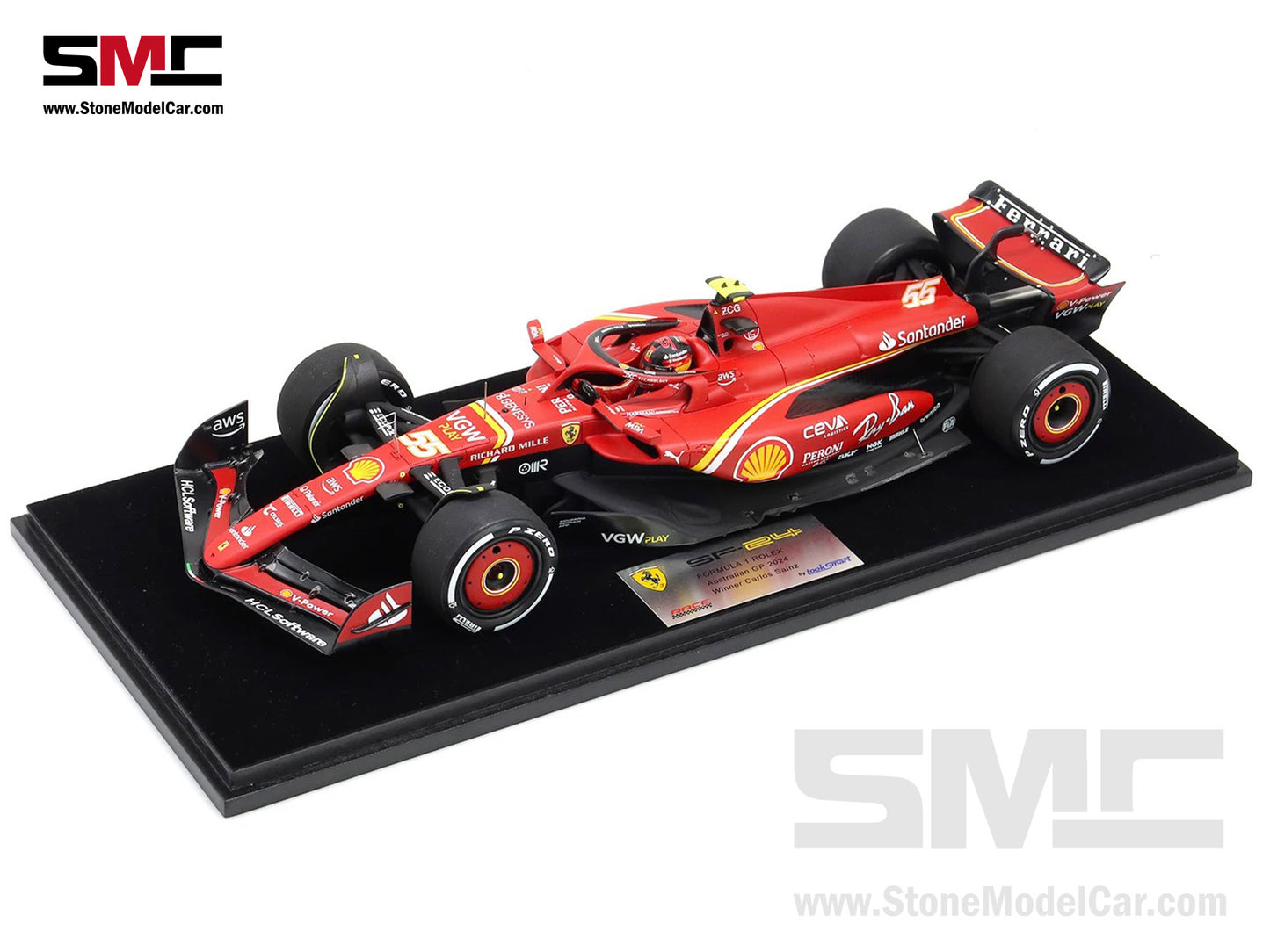 [Pre-Order] Ferrari F1 SF-24 #55 Carlos Sainz Australia GP Winner 2024 Looksmart 1:18 LS18F1059