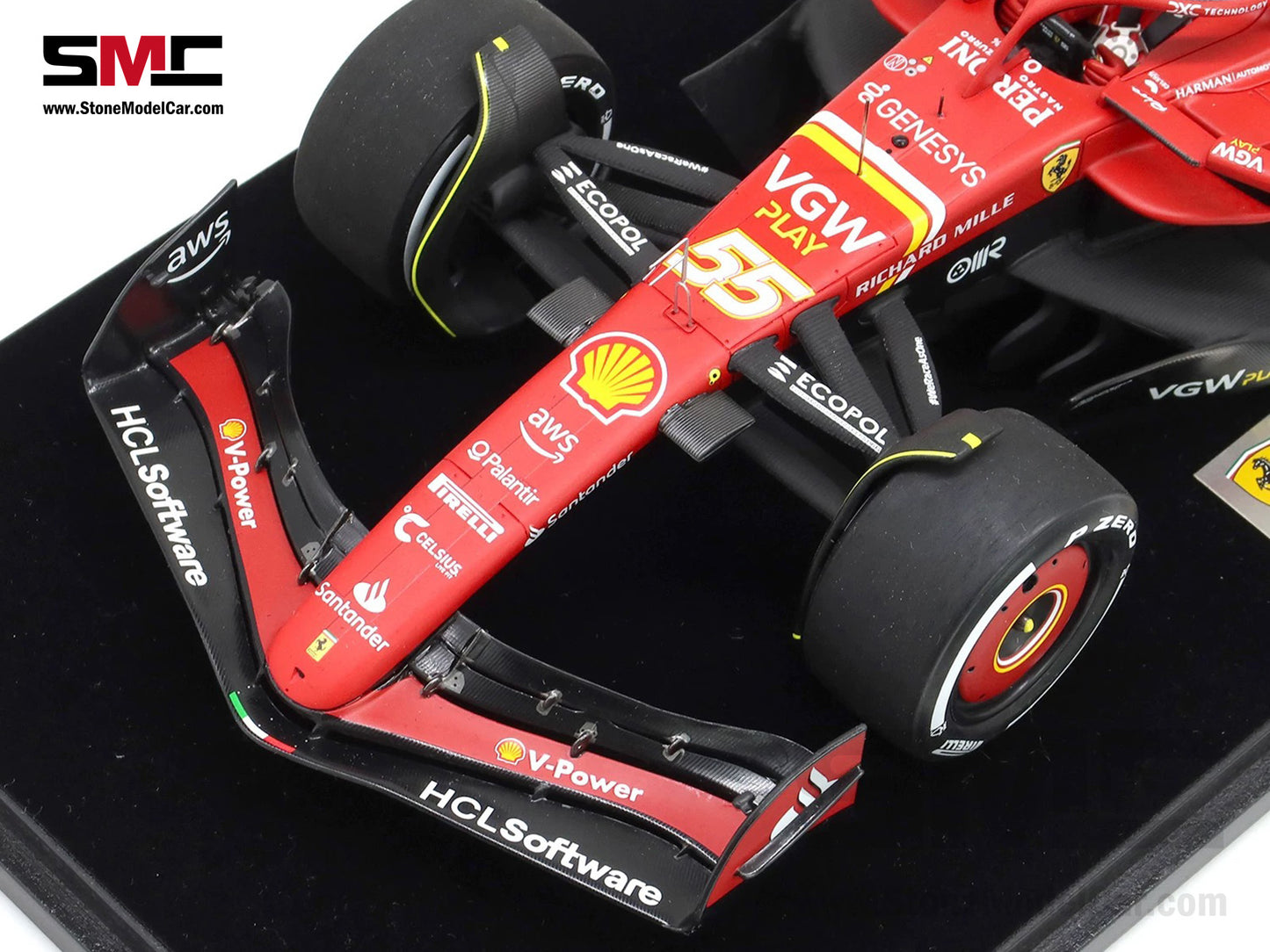 [Pre-Order] Ferrari F1 SF-24 #55 Carlos Sainz Australia GP Winner 2024 Looksmart 1:18 LS18F1059