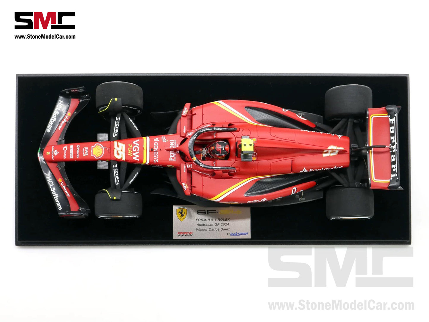 [Pre-Order] Ferrari F1 SF-24 #55 Carlos Sainz Australia GP Winner 2024 Looksmart 1:18 LS18F1059