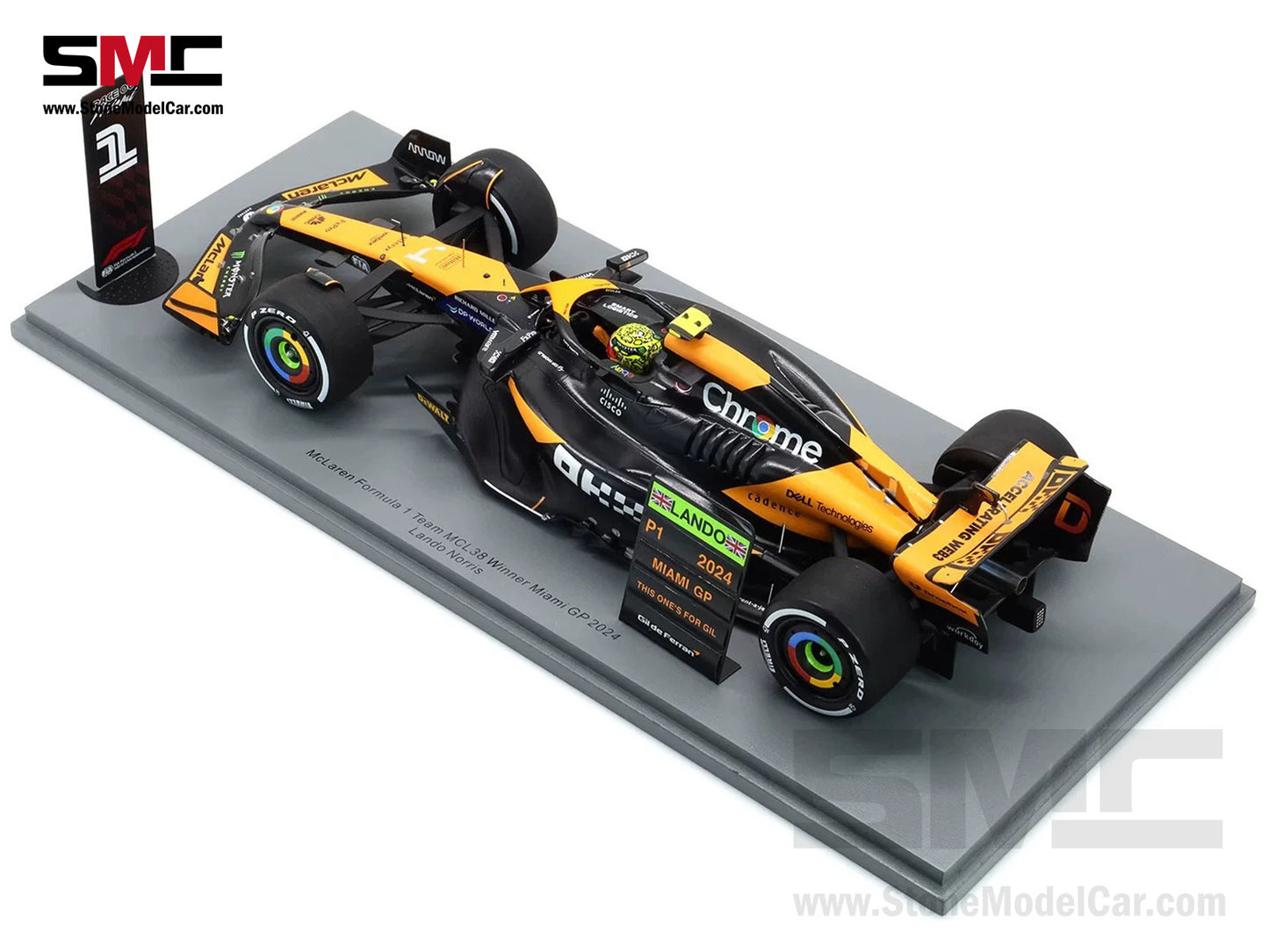 [Pre-Order] McLaren F1 MCL38 #4 Lando Norris Miami GP 2024 1st Career Win 1:18 Spark