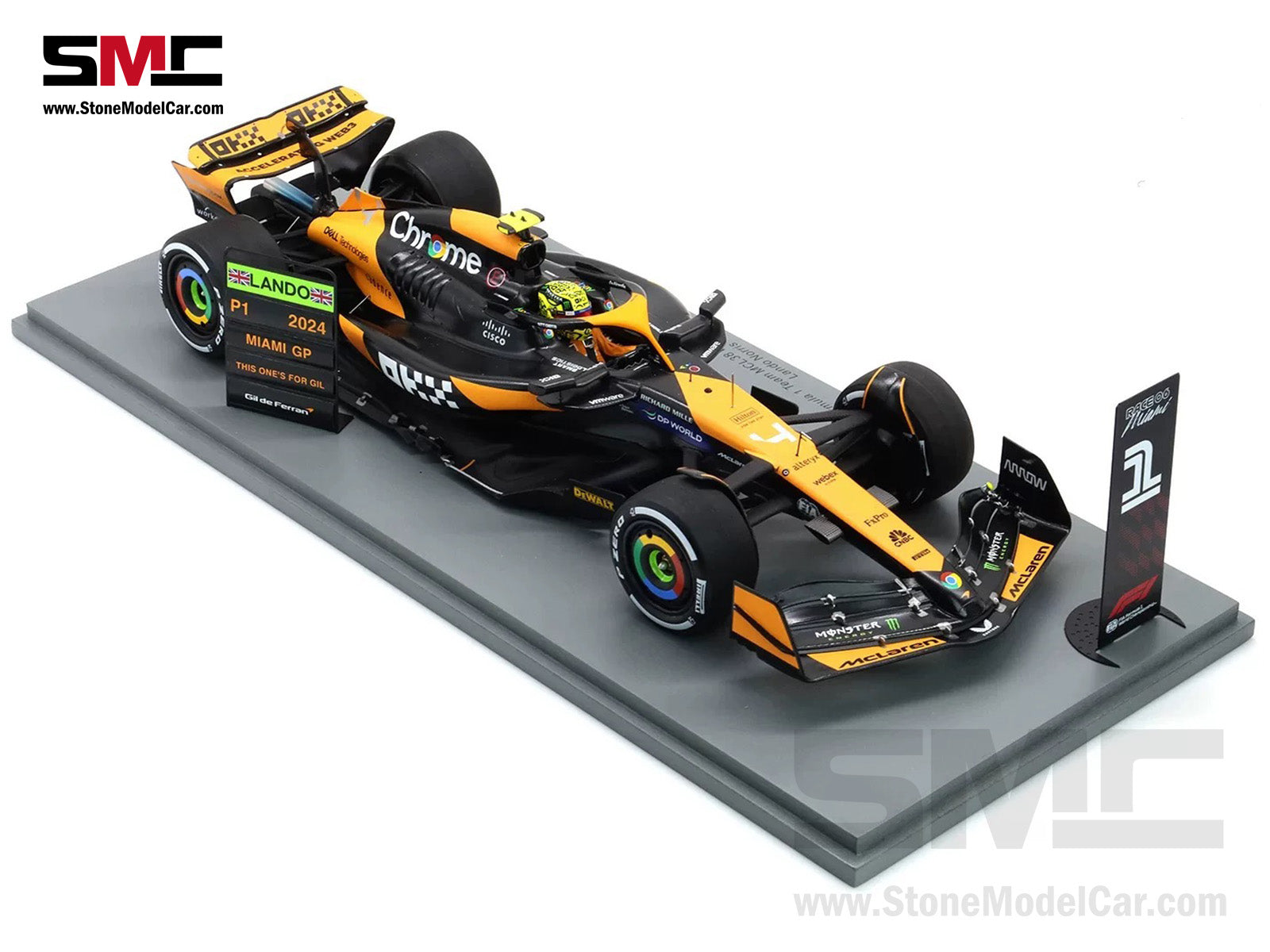 McLaren F1 MCL38 #4 Lando Norris Miami GP 2024 1st Career Win 1:18
