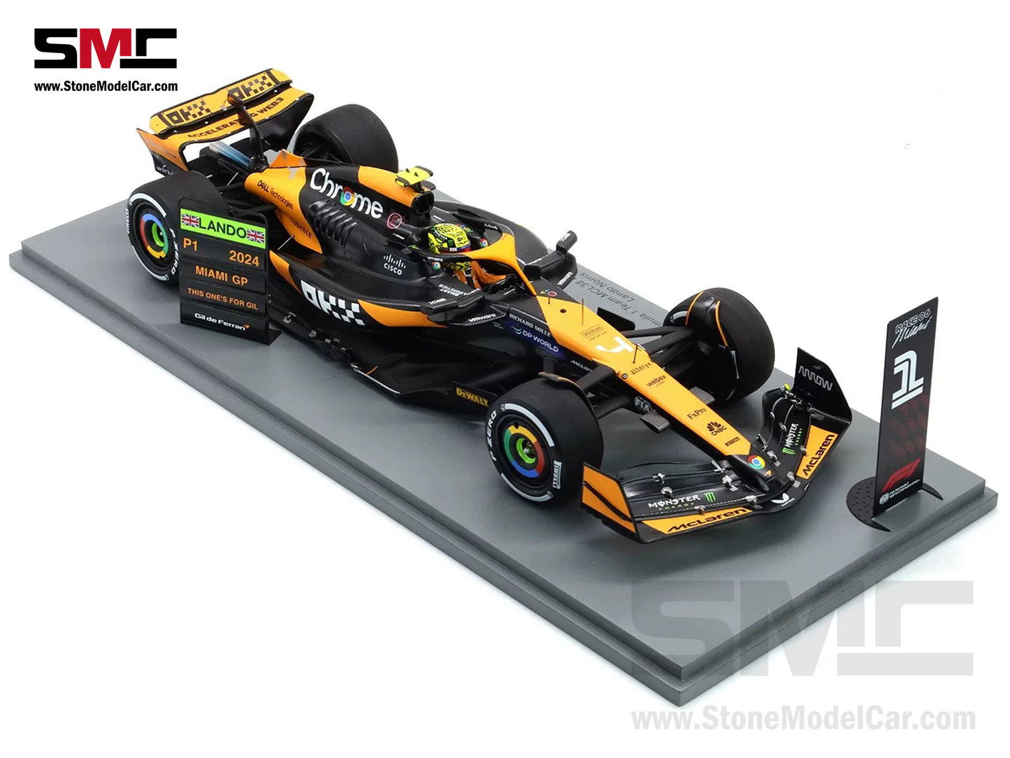 [Pre-Order] McLaren F1 MCL38 #4 Lando Norris Miami GP 2024 1st Career Win 1:18 Spark